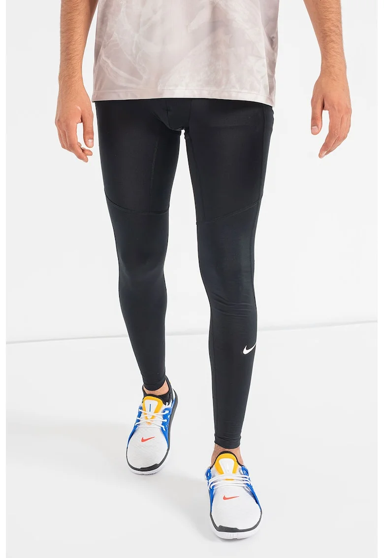 Colanti cu tehnologie Dri-FIT, pentru fitness, Negru