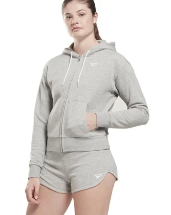 Hanorac sport dama,  gri, bumbac/poliester