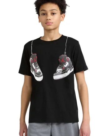 Tricou  Hanging AJ3 Shoe Strings 60360, Negru