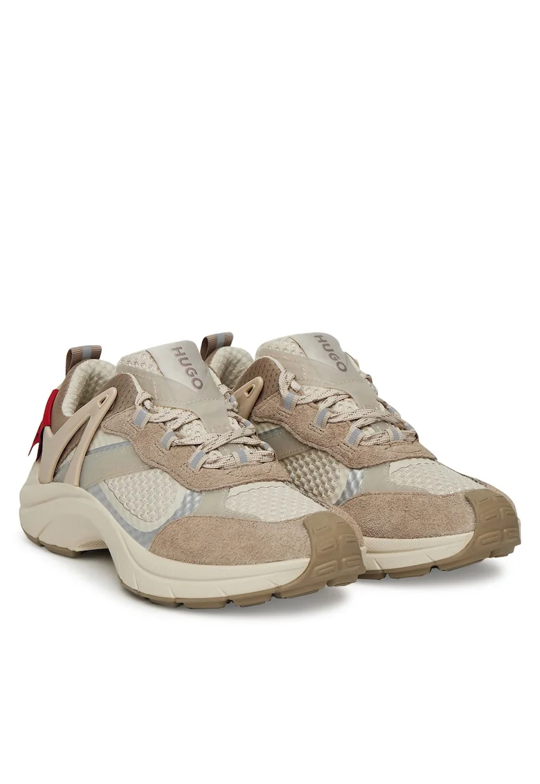 Pantofi sport dama,  piele naturala, bej,