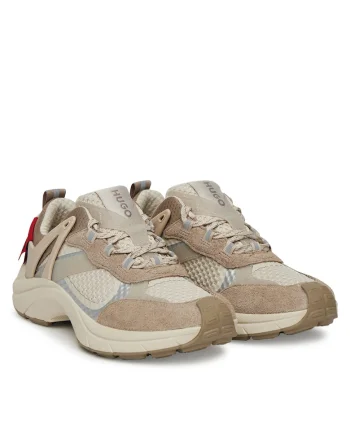 Pantofi sport dama,  piele naturala, bej,