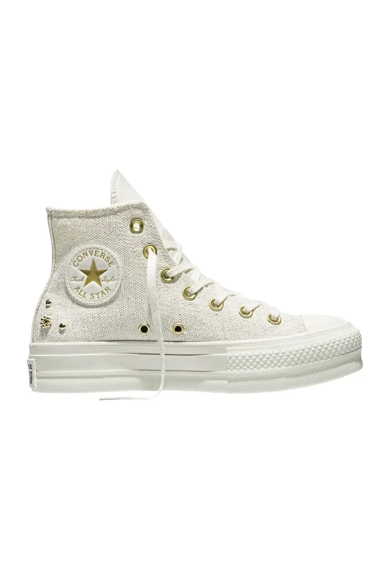 Pantofi sport  Chuck Taylor All Star Lift Platform Heathered Glam 60518, Bej