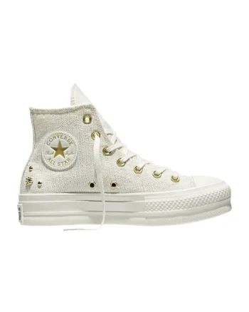 Pantofi sport  Chuck Taylor All Star Lift Platform Heathered Glam 60518, Bej