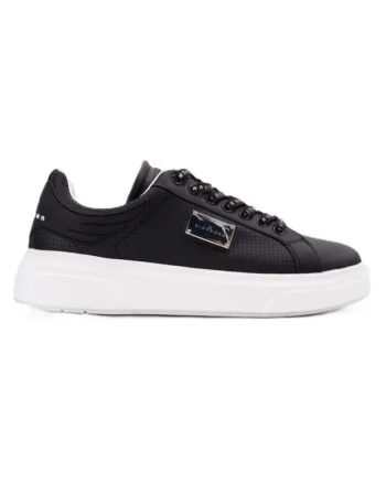 Pantofi sport barbati  JR ONE MAN, Piele ecologica, Negru, Negru