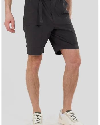 Pantaloni scurti cu talie ajustabila, pentru trekiing Elkford, Gri antracit