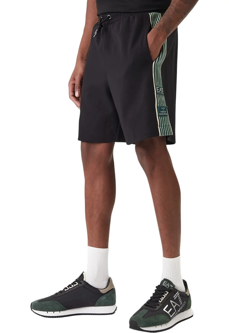 Short  EA7 Train Logo Series 61083, Negru