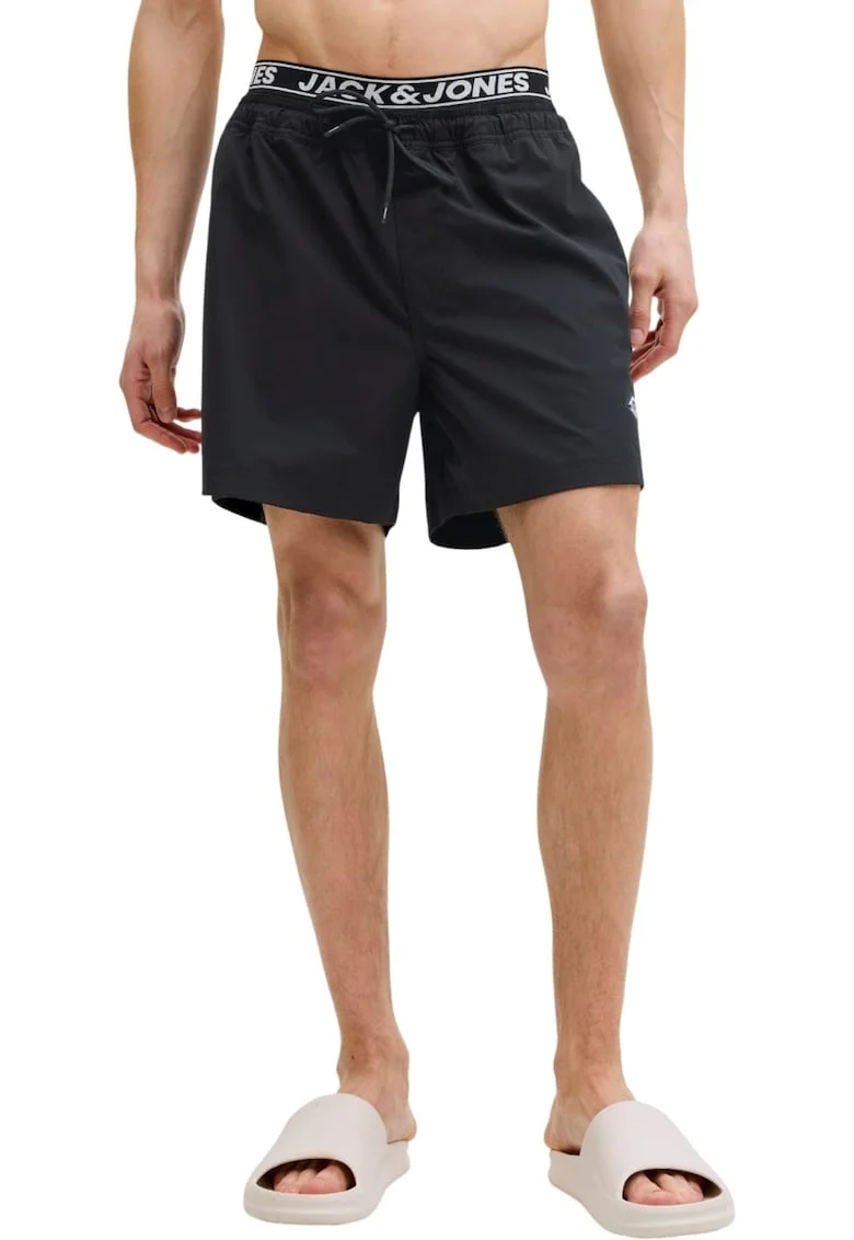 Short JACK &JONES Maui Surf Double Swim 61362, Negru