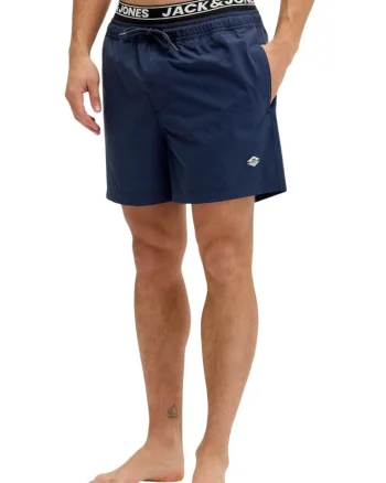 Short JACK &JONES Maui Surf Double Swim 61382, Albastru inchis