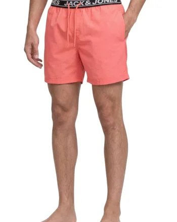 Short JACK &JONES Maui Surf Double Swim 61377, Portocaliu
