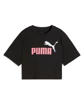 Tricou  Essentials 2 Crop JR 686071-56, Fete, Negru