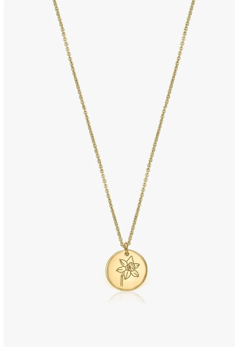 Colier de argint placat cu aur de 14K, Auriu