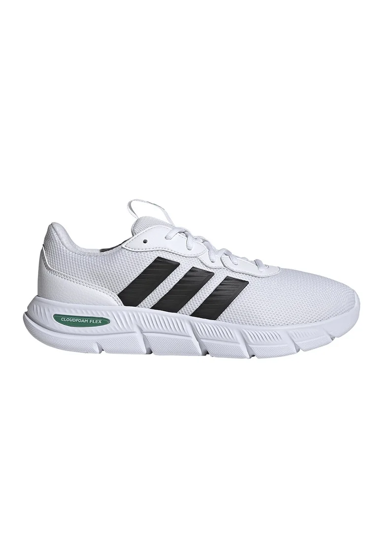 Pantofi sport Cloudfoam Flex cu insertii de piele ecologica, Negru stins/Alb optic