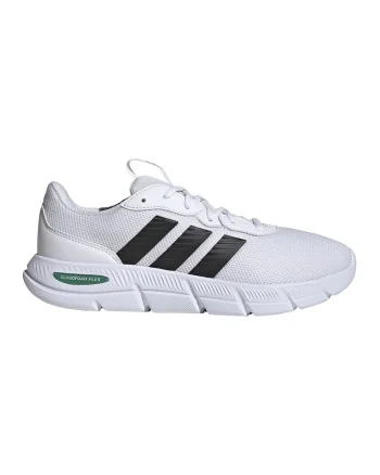 Pantofi sport Cloudfoam Flex cu insertii de piele ecologica, Negru stins/Alb optic