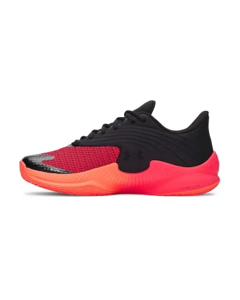 Pantofi sport cu logo, pentru baschet Curry Splash, Rosu/Negru/Portocaliu mandarina