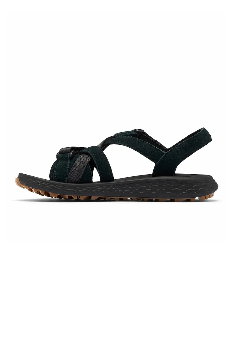 Sandale Konos Esla din piele intoarsa si material textil pentru trekking, Negru