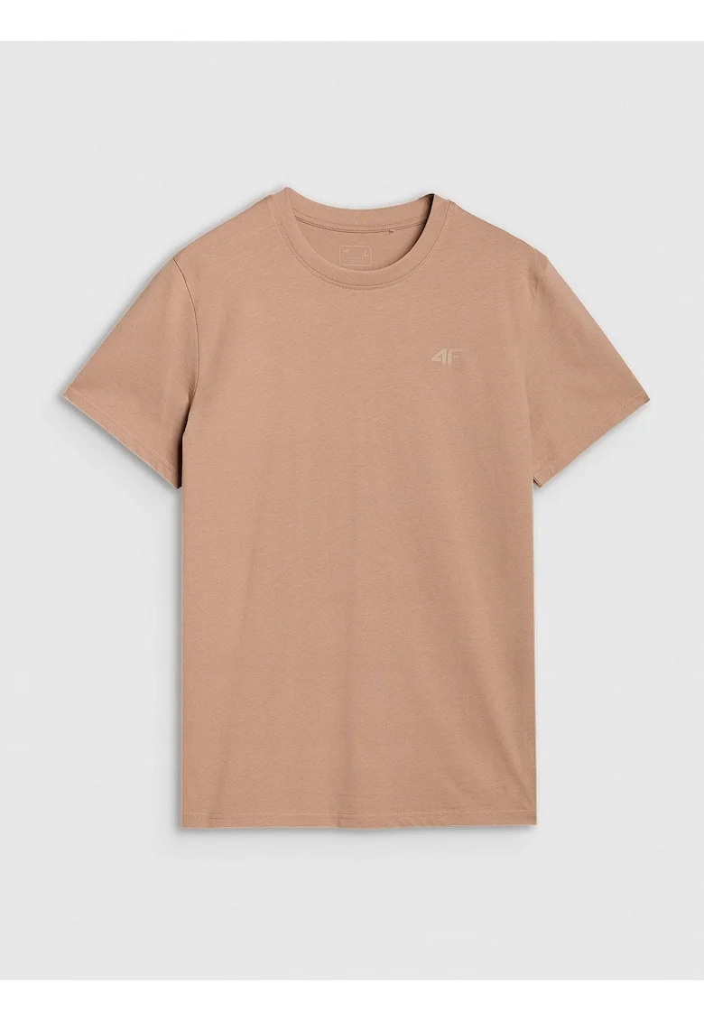 Tricou barbati  regular, bumbac, bej, Bej