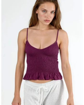 Bluza scurta  volane, decolteu in V, roz pudra, bumbac