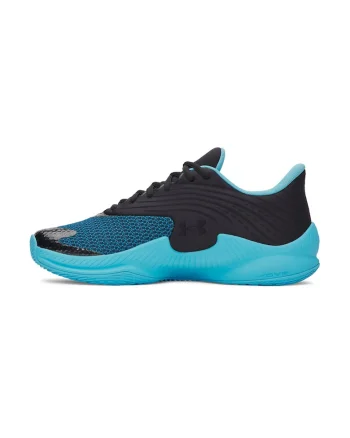 Pantofi sport cu logo, pentru baschet Curry Splash, Negru/Portocaliu/Albastru