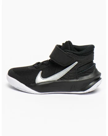 Pantofi cu logo pentru baschet Team Hustle D 10 FlyEase, Negru/Argintiu