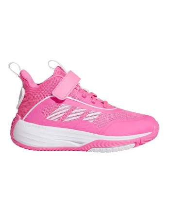 Pantofi Own The Game 3.0 cu bareta velcro pentru baschet, Roz aprins/Piersica