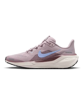 Pantofi Pegasus 41 din material textil cu aplicatie logo pentru alergare, Roz prafuit