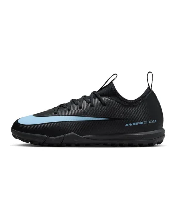 Pantofi Jr. Mercurial Vapor 16 cu branturi cu amortizare, pentru fotbal, Negru/Albastru glaciar
