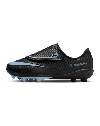 Pantofi Vapor 16 Club cu crampoane si inchidere velcro, pentru fotbal, Negru/Albastru glaciar