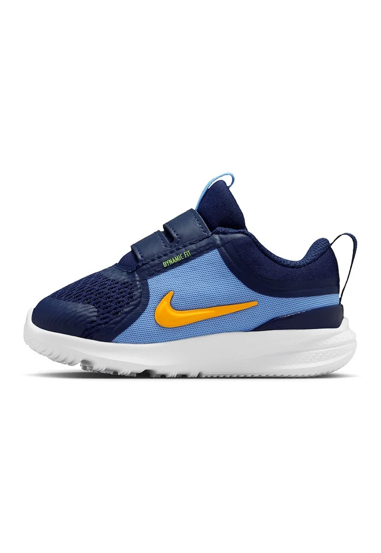 Pantofi Star Runner 5 din material textil cu velcro, pentru alergare, Portocaliu/Bleumarin