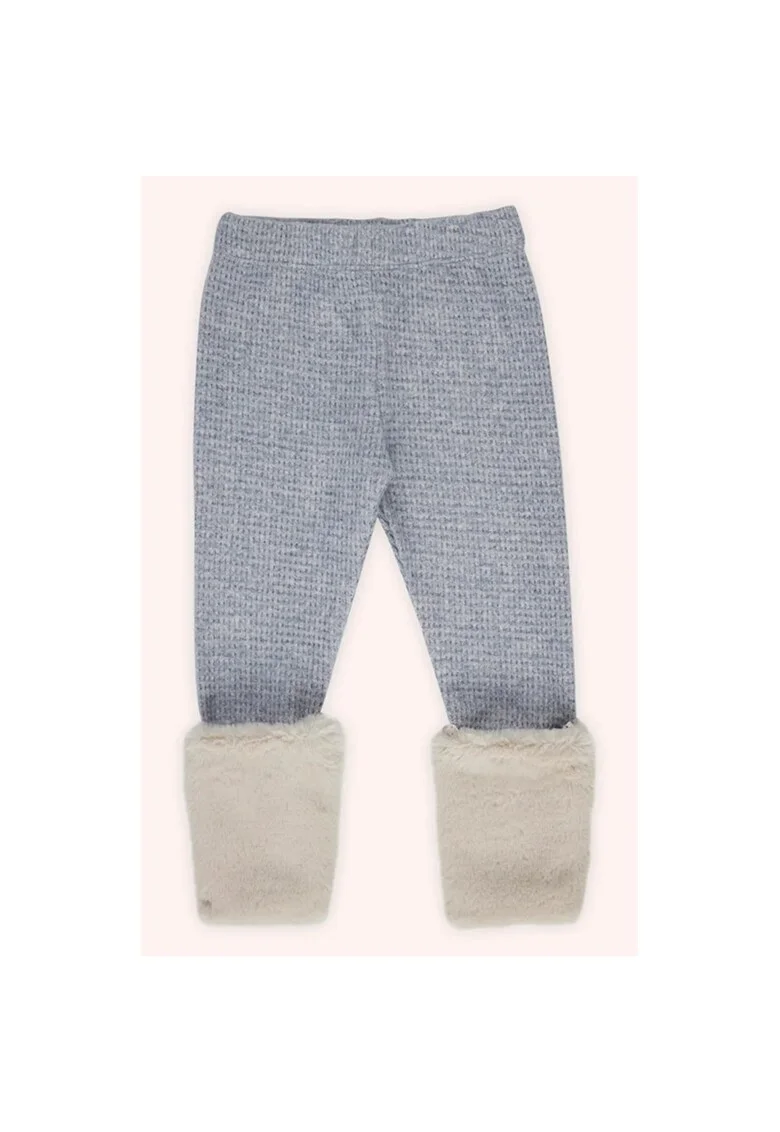 Pantaloni lungi tricotati, cu blanita,  - It`s Our Nature, Blue, pentru fetite, Albastru deschis/Albastru