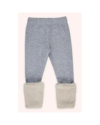 Pantaloni lungi tricotati, cu blanita,  - It`s Our Nature, Blue, pentru fetite, Albastru deschis/Albastru