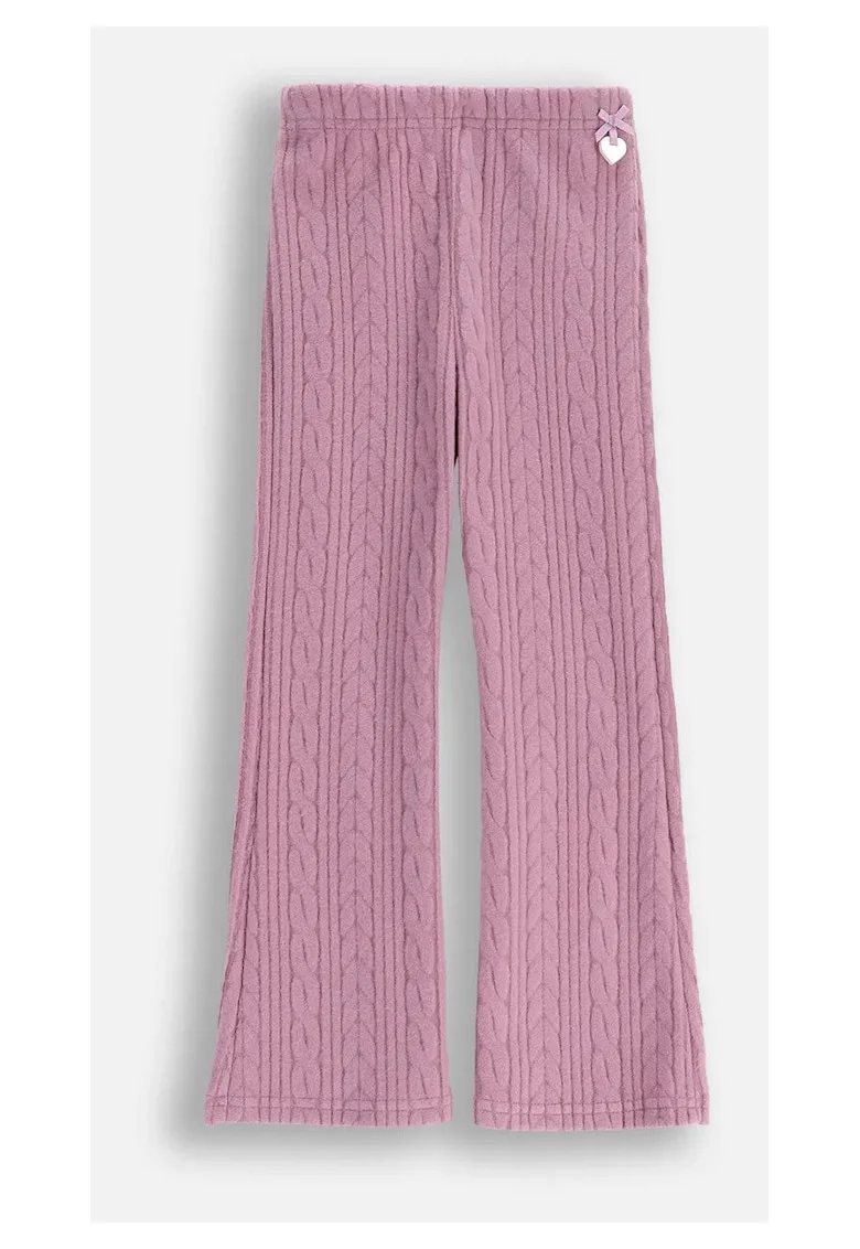 Colanti  pentru fete, violet, material elastic, crac lung