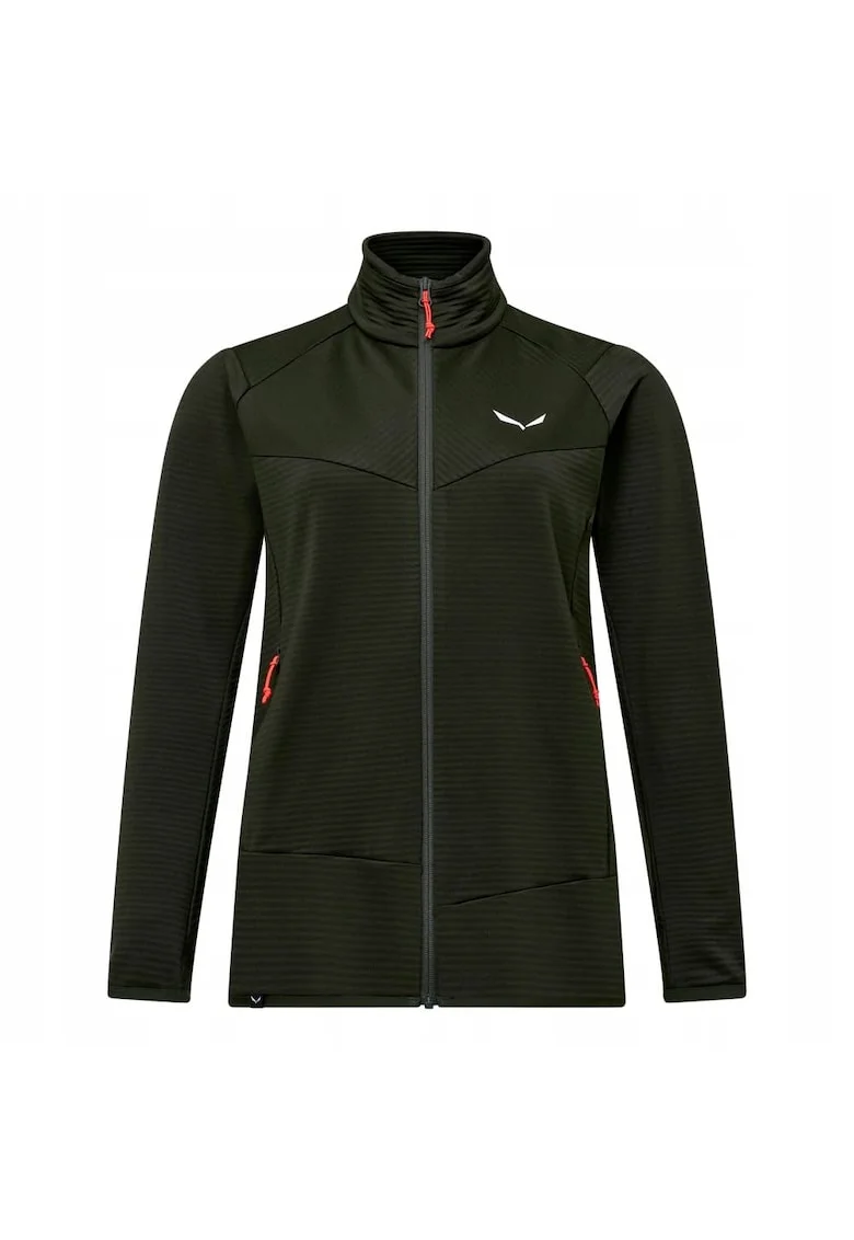 Bluza sport dama  Puez Altavia PL, olive inchis, material tehnic,