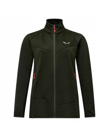 Bluza sport dama  Puez Altavia PL, olive inchis, material tehnic,