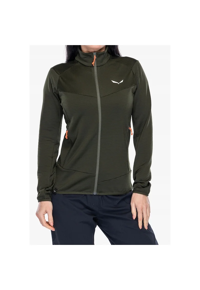 Jacheta sport dama,  Verde inchis, Poliester/Elastan,