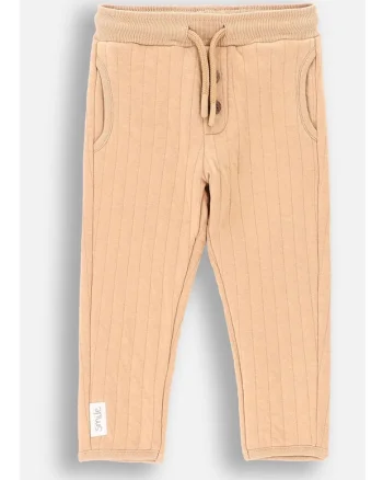 Pantaloni sport,  ZC4121101SBN-002, cu nasturi decorativi, bumbac, bej