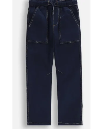 Blugi slim fit cu buzunare frontale supradimensionate