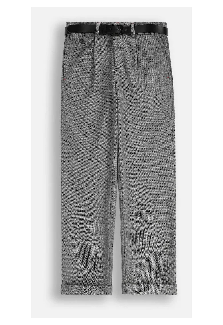 Pantaloni pentru copii,  ZC5120102EJB-019, eleganti, gri, poliester
