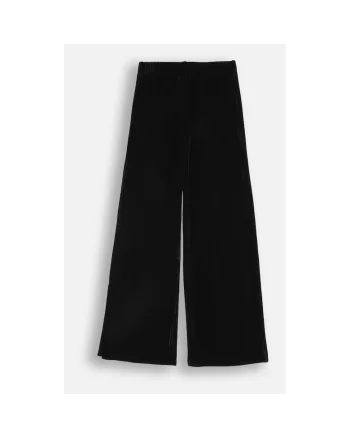 Pantaloni cu croiala ampla si aspect catifelat