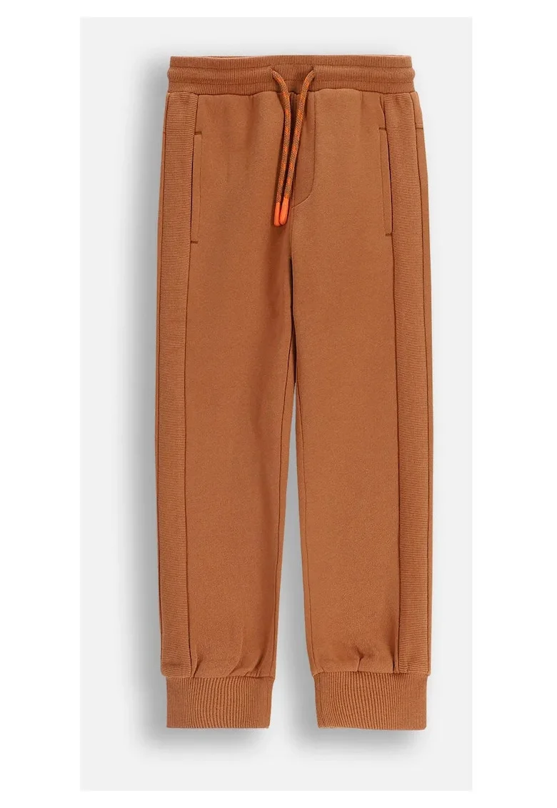 Pantaloni copii,  trening, slim fit, maro, bumbac