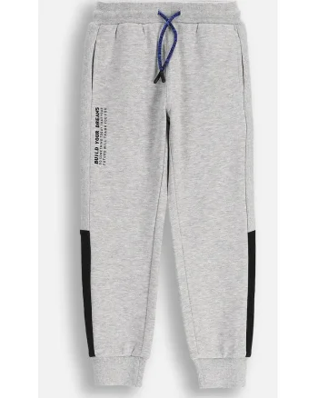 Pantaloni copii,  trening, slim fit, gri, bumbac