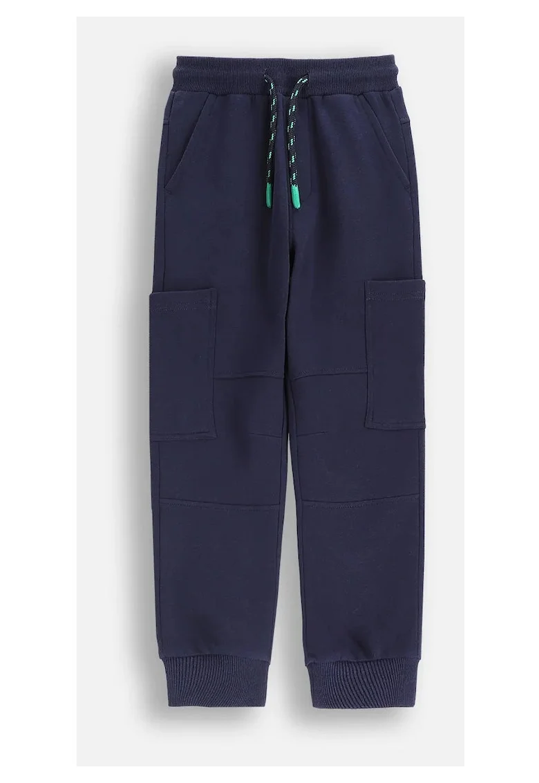 Pantaloni copii,  bleumarin, bumbac, slim fit, cu buzunare