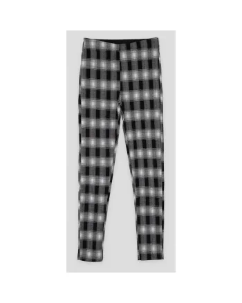 Pantaloni in carouri cu fermoar lateral