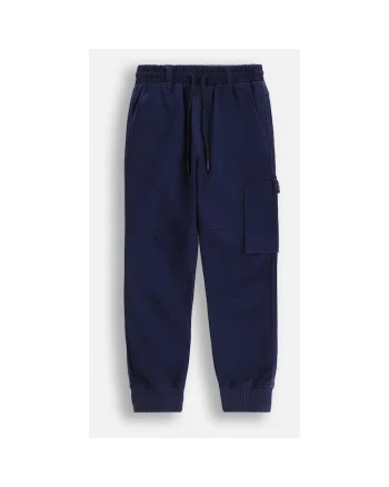 Pantaloni pentru copii,  bumbac, regular fit, bleumarin,