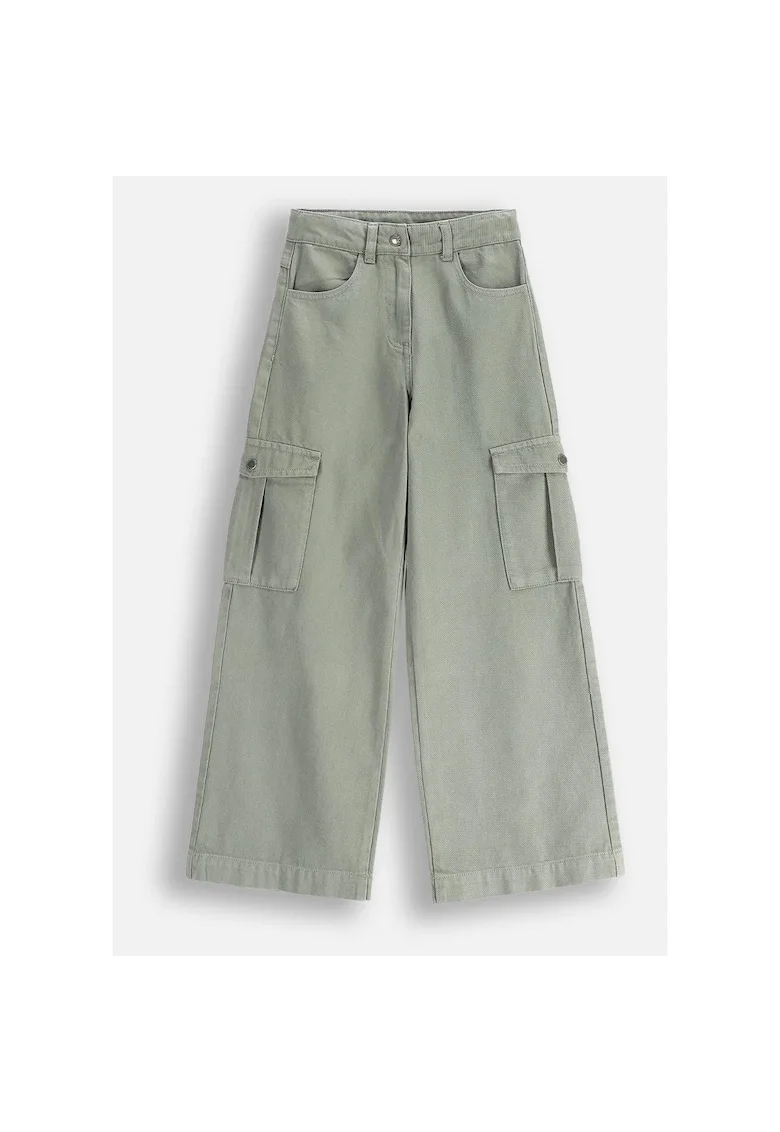 Pantaloni fete  WC5119102DGJ, Bumbac, Kaki, Verde