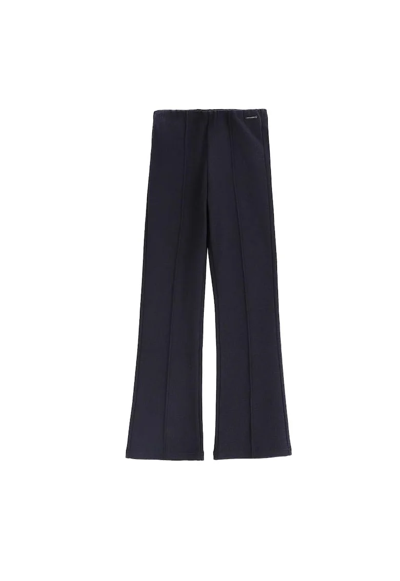 Pantaloni copii,  evazati, bumbac, bleumarin,