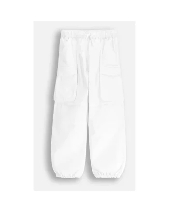 Pantaloni copii,  WC5119101RGJ-001, bumbac, alb