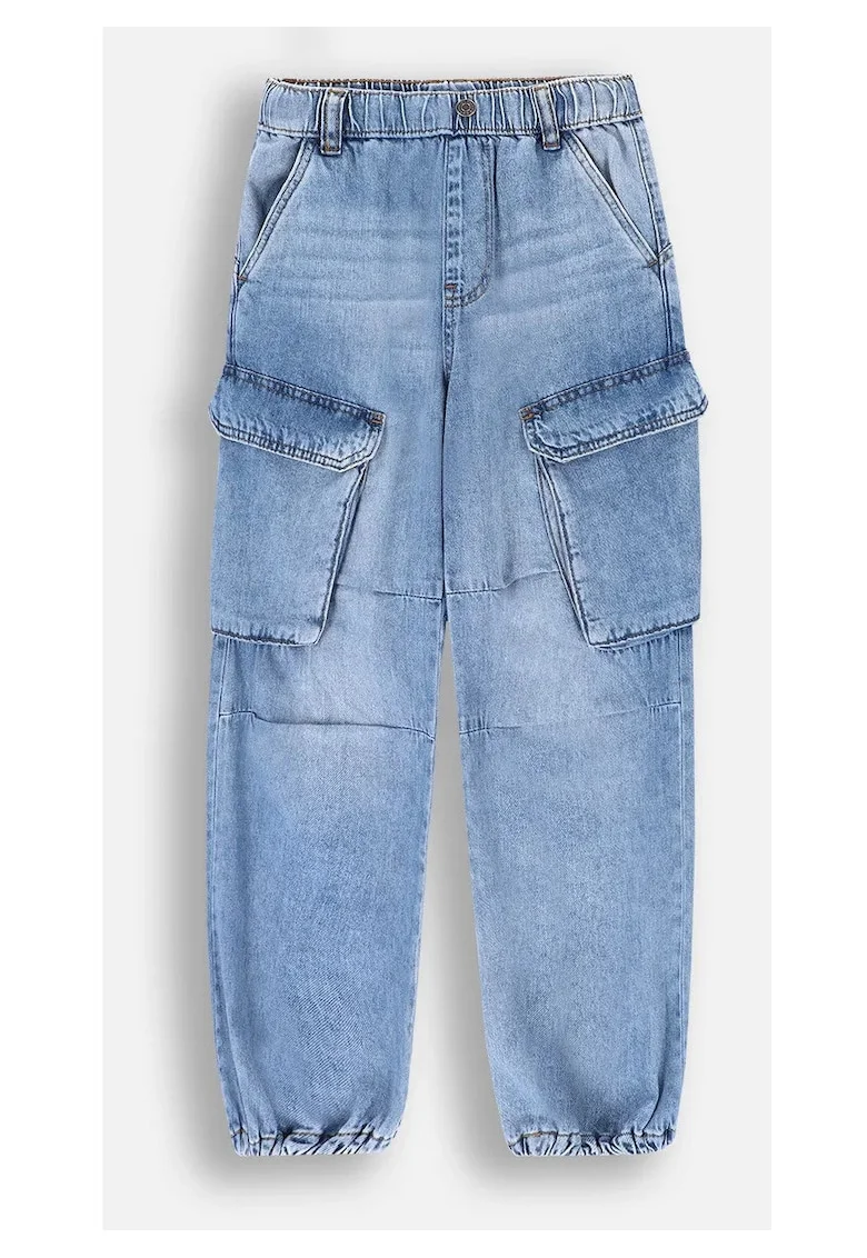 Blugi copii,  ZC4123103JCG-014, cargo, bumbac, albastru