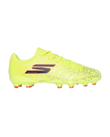 Pantofi sport cu model si logo, Galben neon