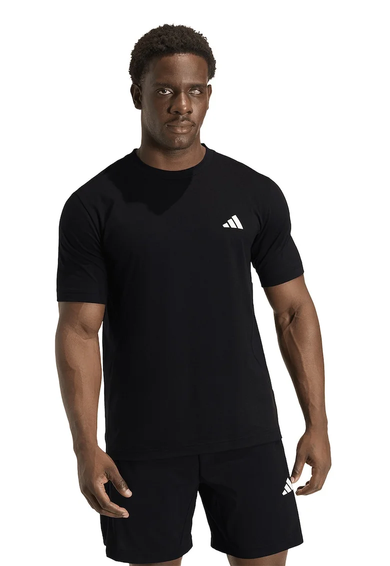 Tricou regular fit pentru fitness Essentials, Negru