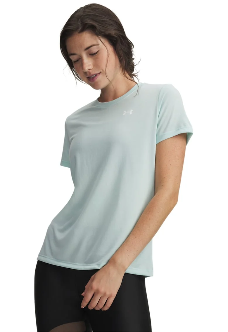 Tricou cu decolteu la baza gatului pentru fitness Classic, Alb/Mint
